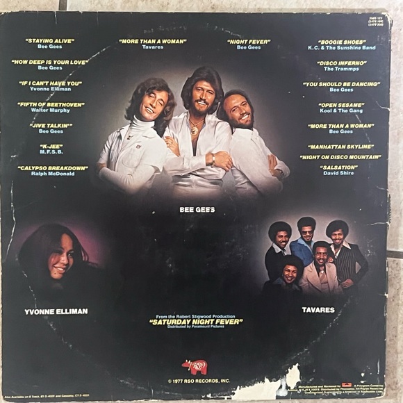 Saturday Night Fever LP soundtrack original 1977 vinyl Bee Gees/John Travolta. - Picture 3 of 8